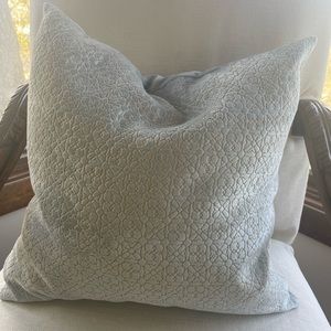Light / baby blue throw / accent pillow with down insert